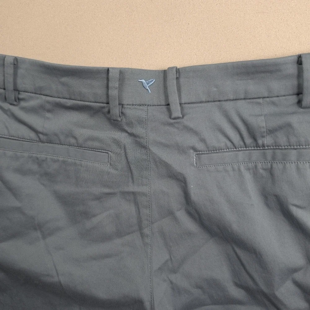 Birddogs Mens 34x30 Slate Blue Flat Front Stretch Casual Trousers Cotton Blend